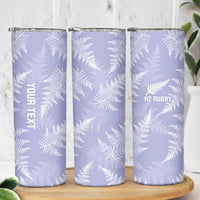 New Zealand Silver Fern Rugby Custom Skinny Tumbler Go Aotearoa Champions Purple Version LT14 - Polynesian Pride