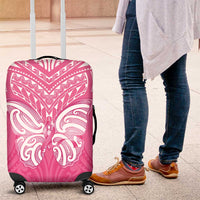New Zealand Breast Cancer Awareness Luggage Cover Maori Butterfly Pink Ribbon LT14 Pink - Polynesian Pride