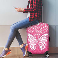 New Zealand Breast Cancer Awareness Luggage Cover Maori Butterfly Pink Ribbon LT14 - Polynesian Pride
