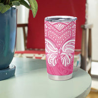 New Zealand Breast Cancer Awareness Tumbler Cup Maori Butterfly Pink Ribbon LT14 - Polynesian Pride