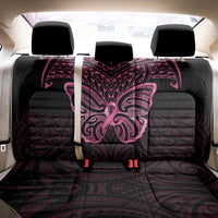 New Zealand Breast Cancer Awareness Back Car Seat Cover Maori Butterfly Pink Ribbon Black Version LT14 - Polynesian Pride