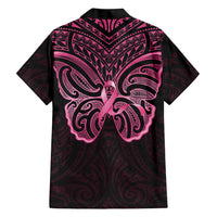 New Zealand Breast Cancer Awareness Hawaiian Shirt Maori Butterfly Pink Ribbon Black Version LT14 - Polynesian Pride