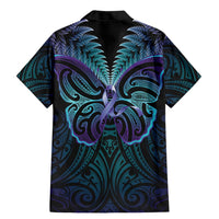 Suicide Prevention New Zealand Family Matching Mermaid Dress and Hawaiian Shirt Aotearoa Maori Butterfly Mix Silver Fern LT14 - Polynesian Pride