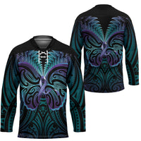 Suicide Prevention New Zealand Hockey Jersey Aotearoa Maori Butterfly Mix Silver Fern - Polynesian Pride