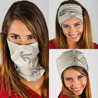 Beige Hawaii Neck Gaiter Hammerhead Shark Tattoo Curve Polynesian - Polynesian Pride
