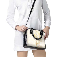 Gold and White Hawaii Shoulder Handbag Hammerhead Shark Tattoo Curve Polynesian - Polynesian Pride