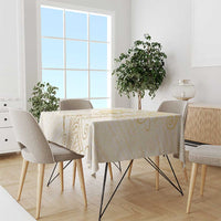 Gold and White Hawaii Tablecloth Hammerhead Shark Tattoo Curve Polynesian - Polynesian Pride