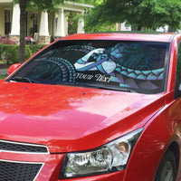 Personalised Polynesia Suicide Prevention Month Auto Sun Shade Brave Strong Butterfly Teal Purple Ribbon LT14 - Polynesian Pride