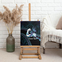 Personalised Polynesia Suicide Prevention Month Canvas Wall Art Brave Strong Butterfly Teal Purple Ribbon LT14 - Polynesian Pride
