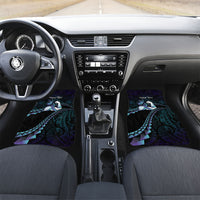 Personalised Polynesia Suicide Prevention Month Car Mats Brave Strong Butterfly Teal Purple Ribbon LT14 Set 2pcs - Front Purple - Polynesian Pride