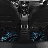 Personalised Polynesia Suicide Prevention Month Car Mats Brave Strong Butterfly Teal Purple Ribbon LT14 Set 2pcs - Back Purple - Polynesian Pride
