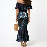 Personalised Polynesia Suicide Prevention Month Mermaid Dress Brave Strong Butterfly Teal Purple Ribbon LT14 - Polynesian Pride