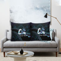 Personalised Polynesia Suicide Prevention Month Pillow Cover Brave Strong Butterfly Teal Purple Ribbon LT14 - Polynesian Pride