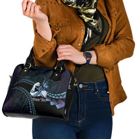 Personalised Polynesia Suicide Prevention Month Shoulder Handbag Brave Strong Butterfly Teal Purple Ribbon LT14 - Polynesian Pride