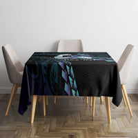 Personalised Polynesia Suicide Prevention Month Tablecloth Brave Strong Butterfly Teal Purple Ribbon LT14 - Polynesian Pride