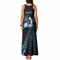 Personalised Polynesia Suicide Prevention Month Tank Maxi Dress Brave Strong Butterfly Teal Purple Ribbon LT14 - Polynesian Pride