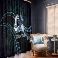 Personalised Polynesia Suicide Prevention Month Window Curtain Brave Strong Butterfly Teal Purple Ribbon LT14 - Polynesian Pride