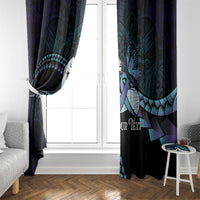 Personalised Polynesia Suicide Prevention Month Window Curtain Brave Strong Butterfly Teal Purple Ribbon LT14 - Polynesian Pride