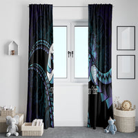 Personalised Polynesia Suicide Prevention Month Window Curtain Brave Strong Butterfly Teal Purple Ribbon LT14 - Polynesian Pride