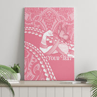Personalised Polynesia Breast Cancer Awareness Canvas Wall Art Brave Strong Butterfly Pink Ribbon LT14 - Polynesian Pride