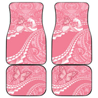 Personalised Polynesia Breast Cancer Awareness Car Mats Brave Strong Butterfly Pink Ribbon LT14 - Polynesian Pride