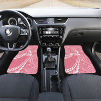 Personalised Polynesia Breast Cancer Awareness Car Mats Brave Strong Butterfly Pink Ribbon LT14 Set 2pcs - Front Pink - Polynesian Pride