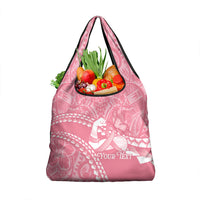 Personalised Polynesia Breast Cancer Awareness Grocery Bag Brave Strong Butterfly Pink Ribbon LT14 1-pack One Size Pink - Polynesian Pride