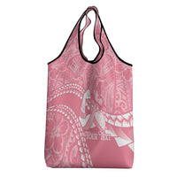 Personalised Polynesia Breast Cancer Awareness Grocery Bag Brave Strong Butterfly Pink Ribbon LT14 - Polynesian Pride