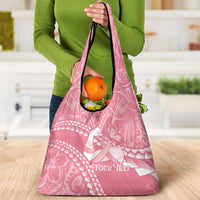 Personalised Polynesia Breast Cancer Awareness Grocery Bag Brave Strong Butterfly Pink Ribbon LT14 - Polynesian Pride