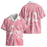 Personalised Polynesia Breast Cancer Awareness Kid Hawaiian Shirt Brave Strong Butterfly Pink Ribbon LT14 - Polynesian Pride