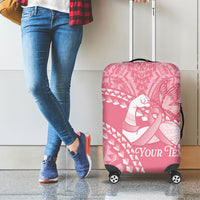 Personalised Polynesia Breast Cancer Awareness Luggage Cover Brave Strong Butterfly Pink Ribbon LT14 - Polynesian Pride