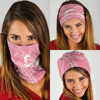 Personalised Polynesia Breast Cancer Awareness Neck Gaiter Brave Strong Butterfly Pink Ribbon