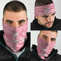 Personalised Polynesia Breast Cancer Awareness Neck Gaiter Brave Strong Butterfly Pink Ribbon