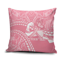 Personalised Polynesia Breast Cancer Awareness Pillow Cover Brave Strong Butterfly Pink Ribbon