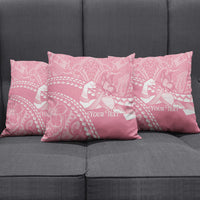 Personalised Polynesia Breast Cancer Awareness Pillow Cover Brave Strong Butterfly Pink Ribbon