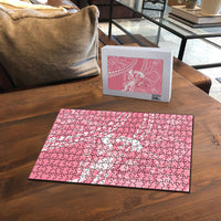 Personalised Polynesia Breast Cancer Awareness Puzzle Brave Strong Butterfly Pink Ribbon