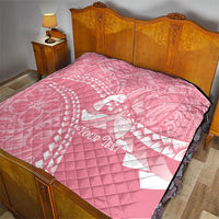 Personalised Polynesia Breast Cancer Awareness Quilt Brave Strong Butterfly Pink Ribbon LT14 - Polynesian Pride