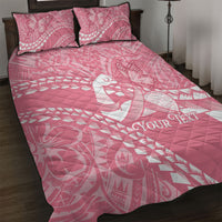Personalised Polynesia Breast Cancer Awareness Quilt Bed Set Brave Strong Butterfly Pink Ribbon LT14 Pink - Polynesian Pride