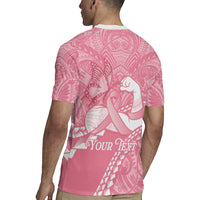 Personalised Polynesia Breast Cancer Awareness Rugby Jersey Brave Strong Butterfly Pink Ribbon LT14 - Polynesian Pride