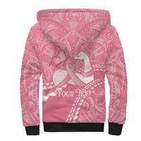 Personalised Polynesia Breast Cancer Awareness Sherpa Hoodie Brave Strong Butterfly Pink Ribbon LT14 - Polynesian Pride