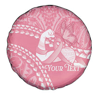 Personalised Polynesia Breast Cancer Awareness Spare Tire Cover Brave Strong Butterfly Pink Ribbon LT14 - Polynesian Pride
