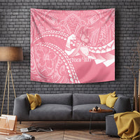 Personalised Polynesia Breast Cancer Awareness Tapestry Brave Strong Butterfly Pink Ribbon LT14 Pink - Polynesian Pride