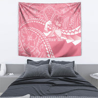 Personalised Polynesia Breast Cancer Awareness Tapestry Brave Strong Butterfly Pink Ribbon LT14 - Polynesian Pride