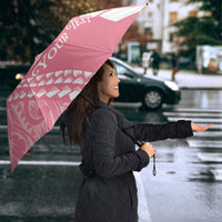 Personalised Polynesia Breast Cancer Awareness Umbrella Brave Strong Butterfly Pink Ribbon