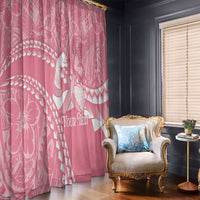 Personalised Polynesia Breast Cancer Awareness Window Curtain Brave Strong Butterfly Pink Ribbon LT14 - Polynesian Pride