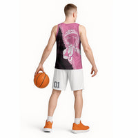 Personalised Polynesia Breast Cancer Awareness Basketball Jersey Fight With Hope Pink Ribbon Boxing Gloves
