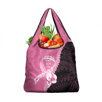 Polynesia Breast Cancer Awareness Grocery Bag Fight With Hope Pink Ribbon Boxing Gloves