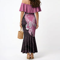 Personalised Polynesia Breast Cancer Awareness Mermaid Dress Fight With Hope Pink Ribbon Boxing Gloves