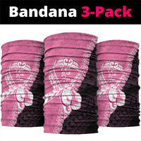 Polynesia Breast Cancer Awareness Neck Gaiter Fight With Hope Pink Ribbon Boxing Gloves