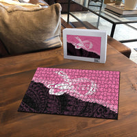 Polynesia Breast Cancer Awareness Puzzle Fight With Hope Pink Ribbon Boxing Gloves